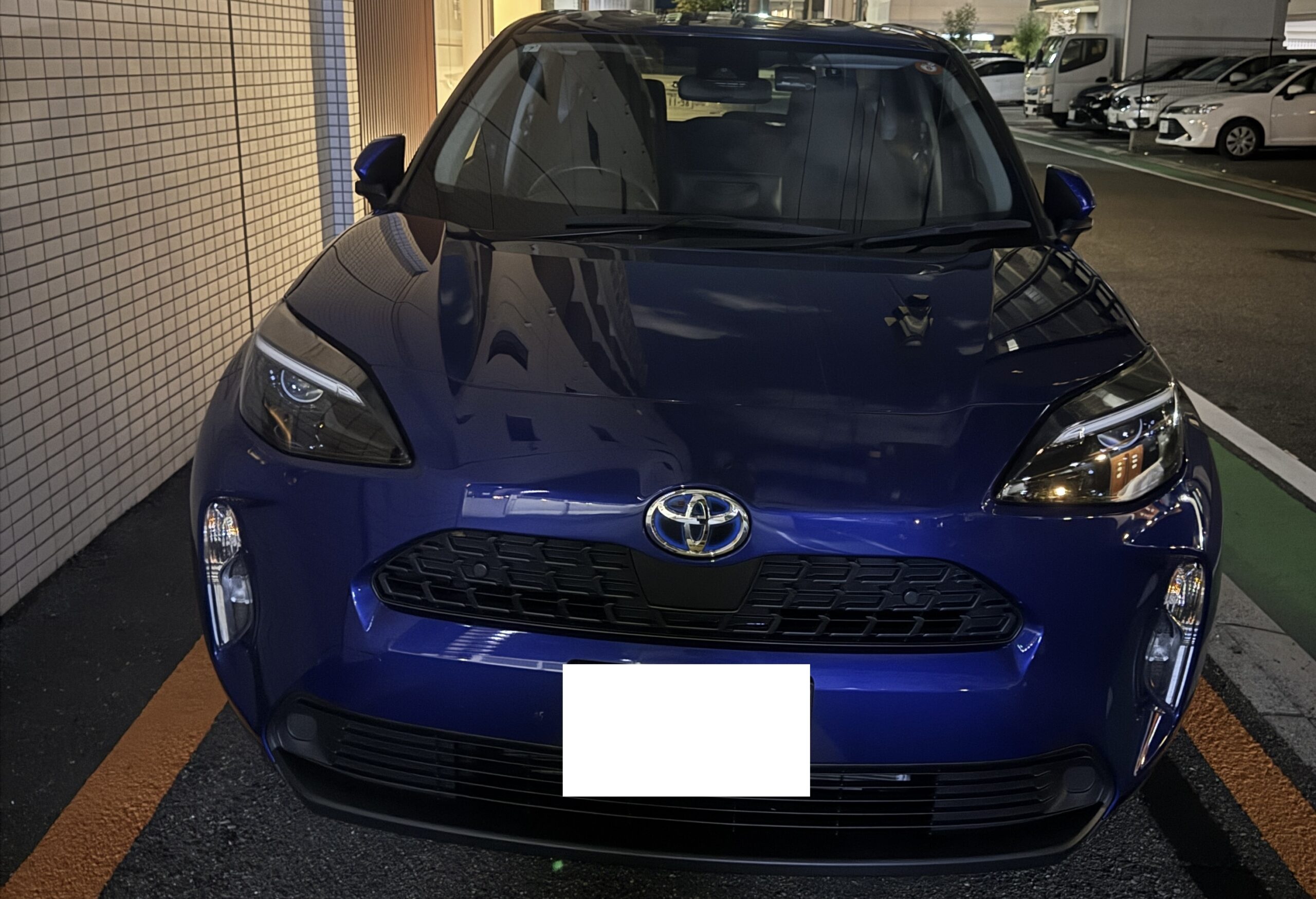 ナンバープレートマスキング処理例